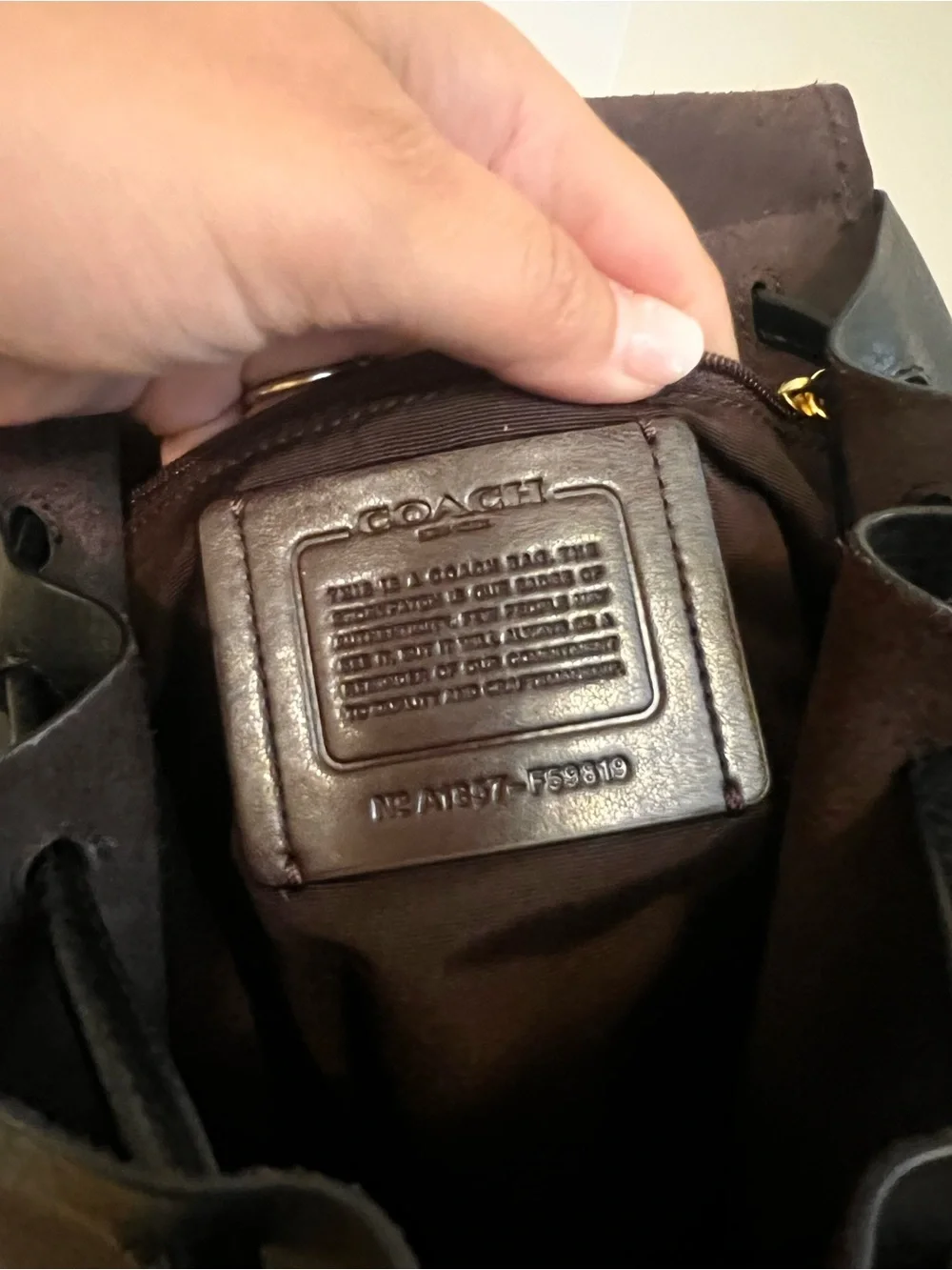 Coach compact backpack